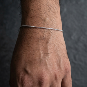 Box Chain Silver Bracelet