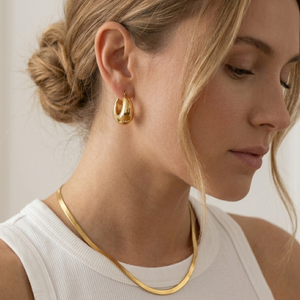 Chunky Gold Hoops I Tarnish Free Hoops I Safana Jewellery