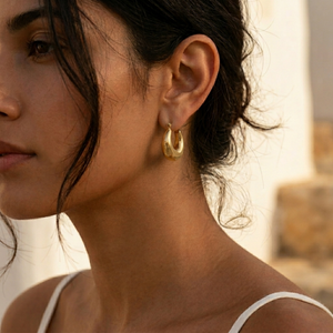 Chunky Gold Hoops I Tarnish Free Hoops I Safana Jewellery
