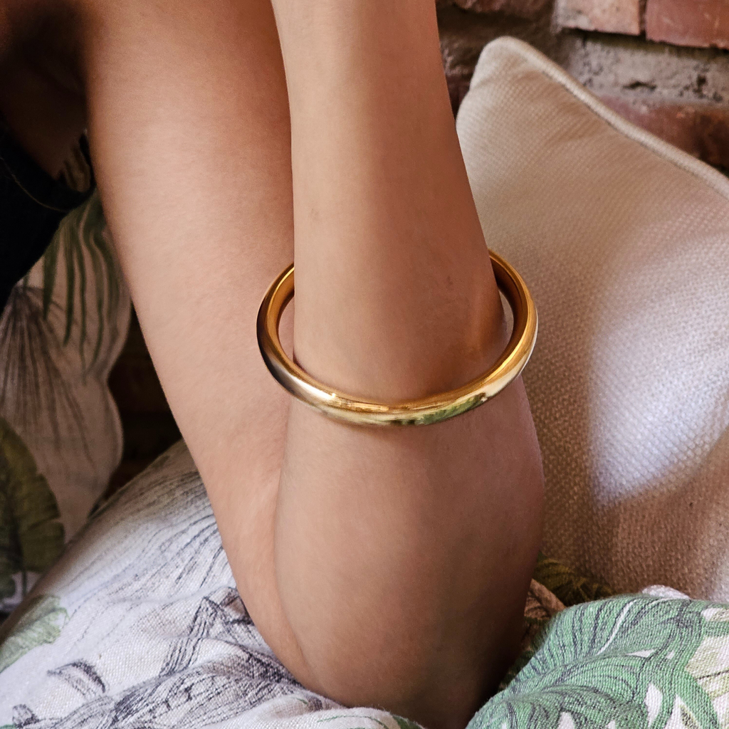 Chunky Gold Bangle- Waterproof & Tarnish Free Jewellery