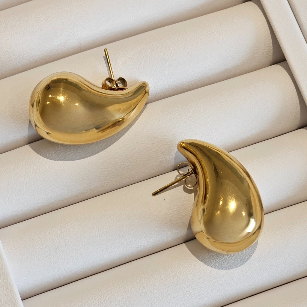 Chunky Drop Earrings, bottega dupe earrings