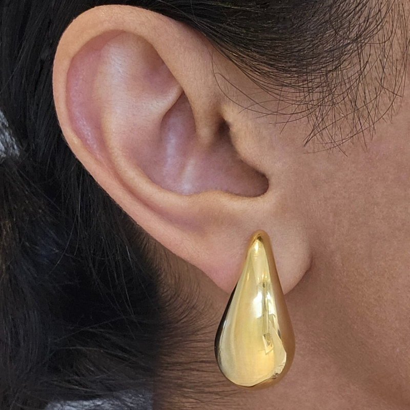 Chunky Drop Earrings, bottega dupe earrings