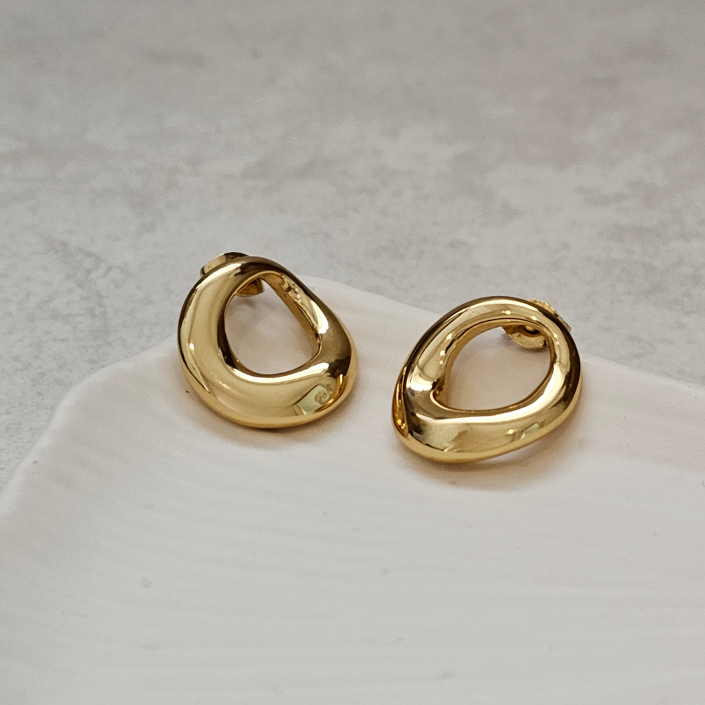 Geometric Circle Stud Earrings