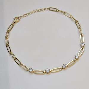 Crystal Link Chain Bracelet