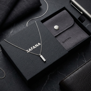 Men's Cuban Link Vertical Bar Silver Chain | Men's Jewellery