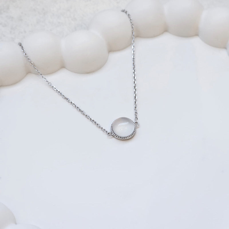 White Jade Bracelet Silver