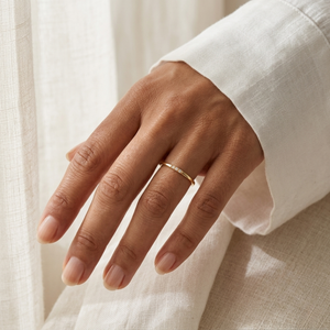Dainty Triple Diamond Ring I Very Thin Stacking Ring I Safana Jewellery