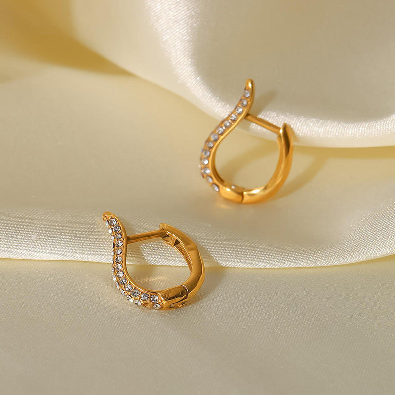 dainty gold oval hoops, stacking hoops, layering jewellery