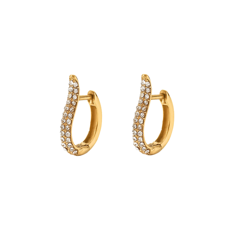 dainty gold oval hoops, stacking hoops, layering jewellery