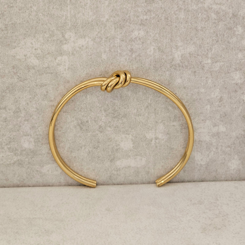 Double Knot Bangle Gold I Non Tarnish Stacking Bangle I Safana Jewellery