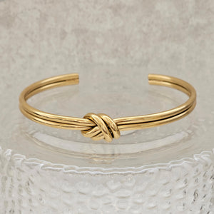 Double Knot Bangle Gold I Non Tarnish Stacking Bangle I Safana Jewellery
