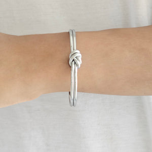 Double Knot Bangle Silver I Non Tarnish Stacking Bangle I Safana Jewellery