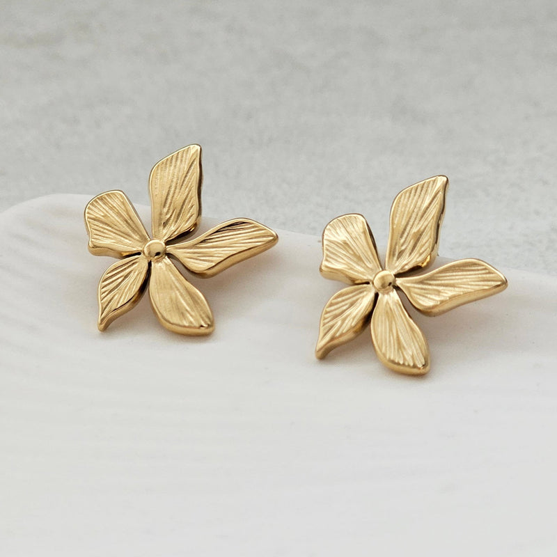 Flower Earrings tarnish free
