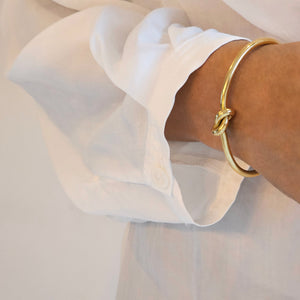 Gold Knot Bangle, tarnish free bangle, gift for her