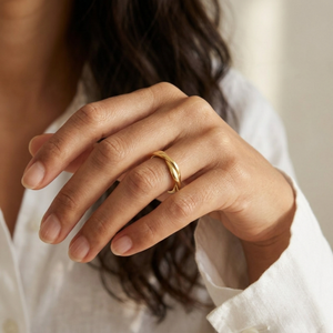 Twist Ring Gold I Non Tarnish Gold Knot Ring I Safana Jewellery