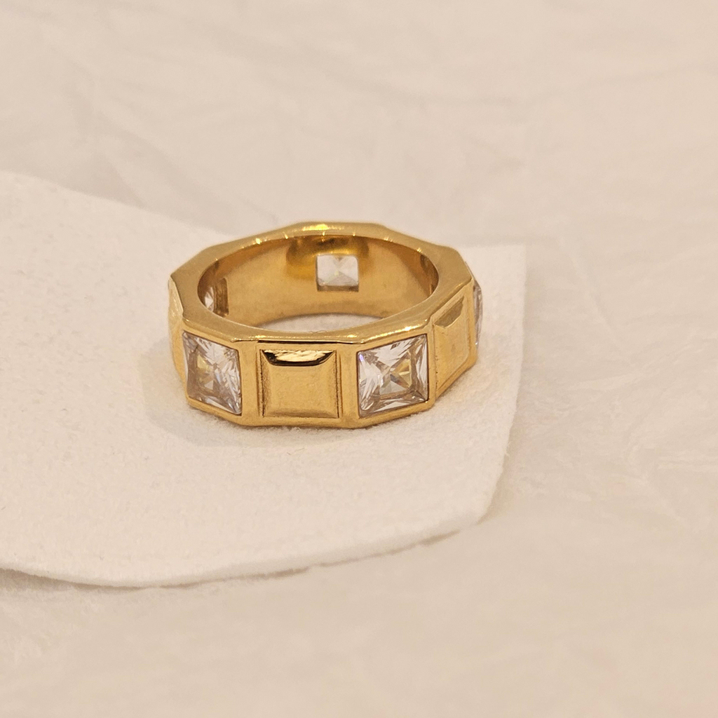 Chunky Baguette Diamond Ring