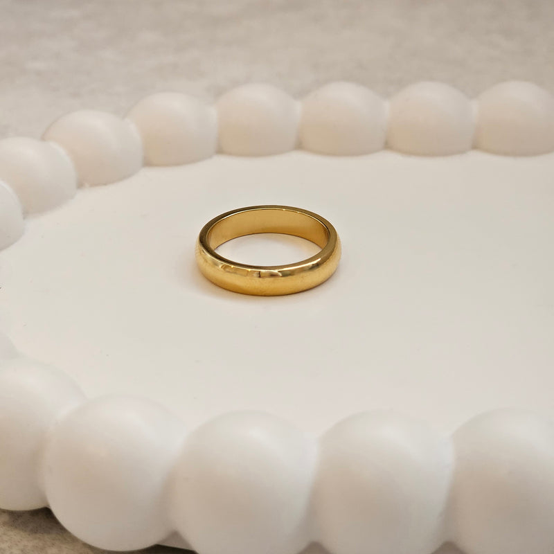 Classic Plain Band Ring I Stackable Gold Band Ring I Safana Jewellery