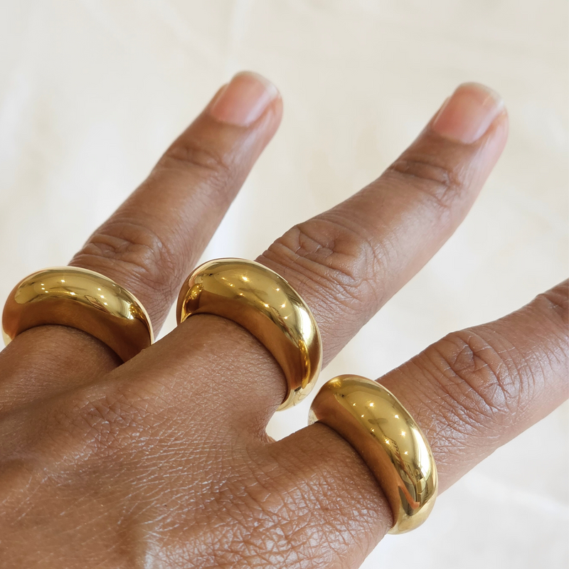 Dome Ring Aria, statement ring, gold chunky ring, stacking gold rings