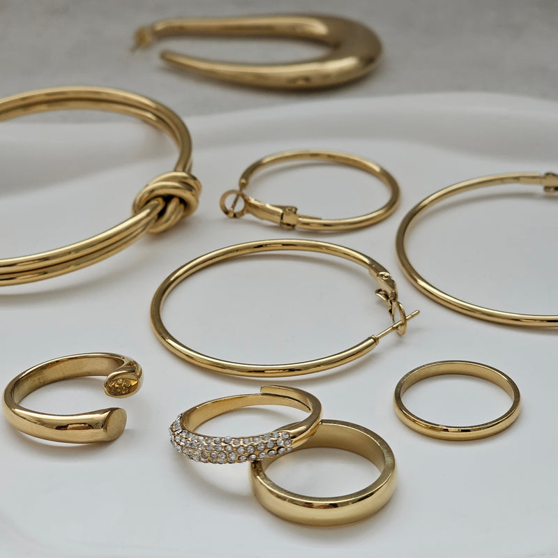 Large Gold Hoops I Non Tarnish Gold Hoops I Safana Jewellery