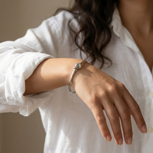 Knot Bangle Silver I Knot Bracelet I Tarnish Free Cuff Bracelet I Safana Jewellery