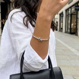 Knot Bangle Silver I Knot Bracelet I Tarnish Free Cuff Bracelet I Safana Jewellery