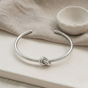 Knot Bangle Silver I Knot Bracelet I Tarnish Free Cuff Bracelet I Safana Jewellery