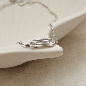 Dainty Paperclip Bracelet Silver | Sterling Silver Jewellery Bracelets