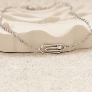 Dainty Paperclip Bracelet Silver | Sterling Silver Jewellery Bracelets