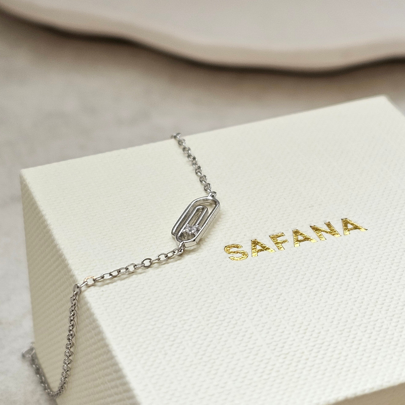 Dainty Paperclip Bracelet Silver | Sterling Silver Jewellery Bracelets