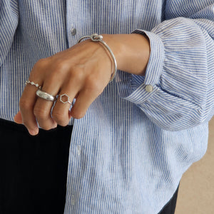 silver knot bangle waterproof