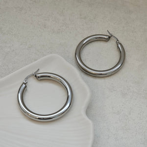 Tarnish Free Silver Hoops I Waterproof Jewellery I Safana Jewellery