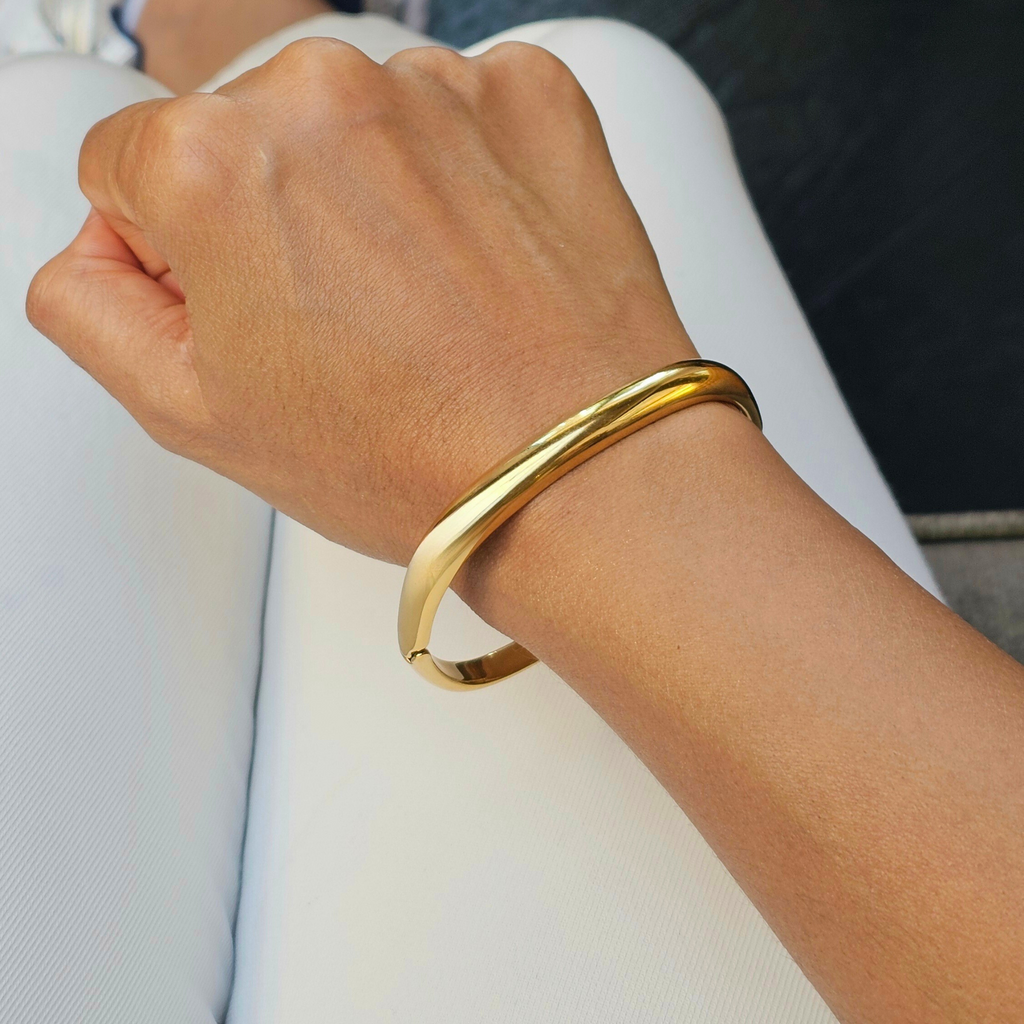 Square Gold Bangle