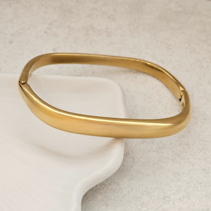 Square Gold Bangle I Non Tarnish Bangle I Safana Jewellery