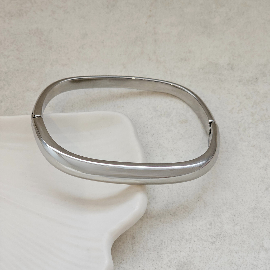 Square Bangle Silver | Non Tarnish Waterproof Jewellery