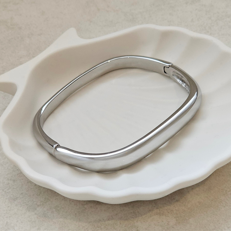 Square Bangle Silver | Non Tarnish Waterproof Jewellery