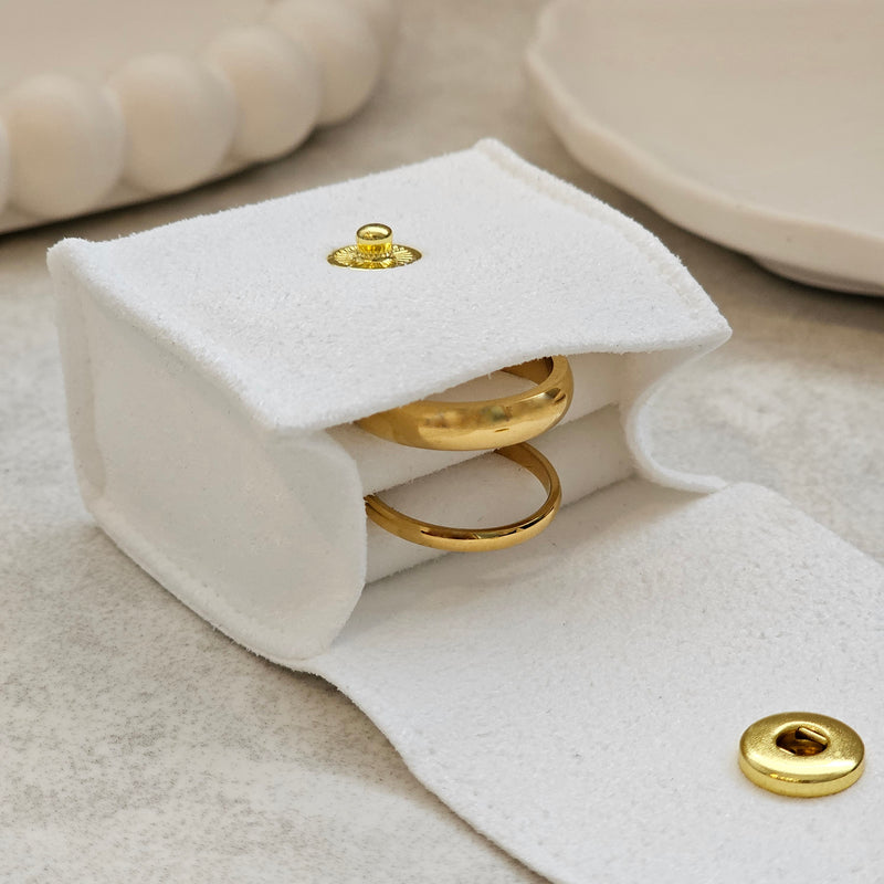 Classic Plain Band Ring I Stackable Gold Band Ring I Safana Jewellery