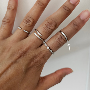  Dainty Band Ring, minimalist sterling silver ring