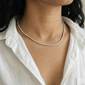 Tennis Necklace Silver
