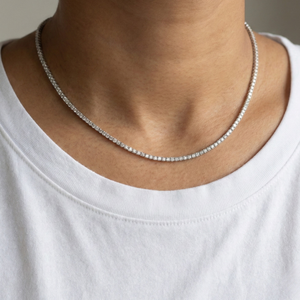 Tennis Necklace Silver