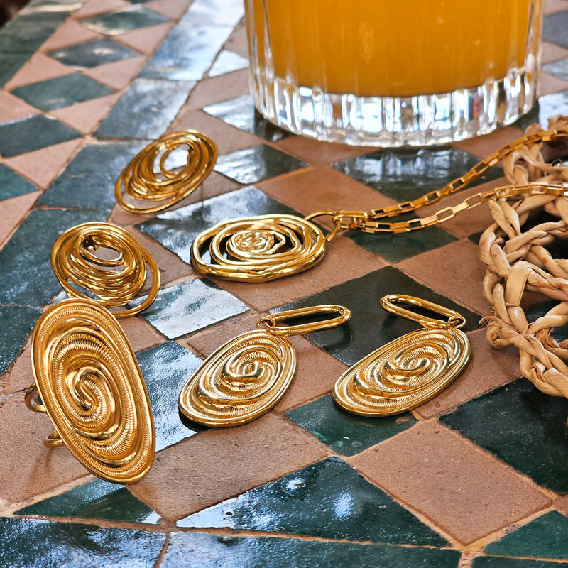 Oval Non Tarnish Gold Ring | Gold Waterproof Summer Jewellery | Safana Jewellery