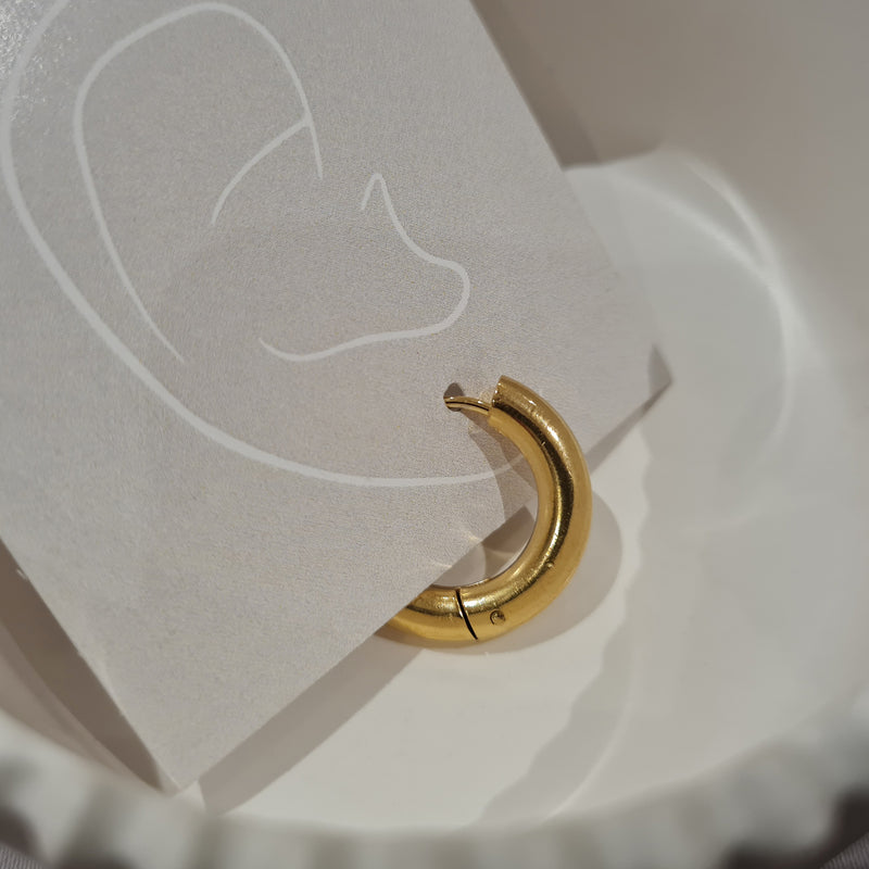 Small Vintage Hoops, tarnish free gold hoops, stacking gold hoops