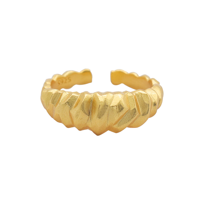 14k Gold Luxe Ring, gold dome ring, gold twist ring, womens stacking gold rings