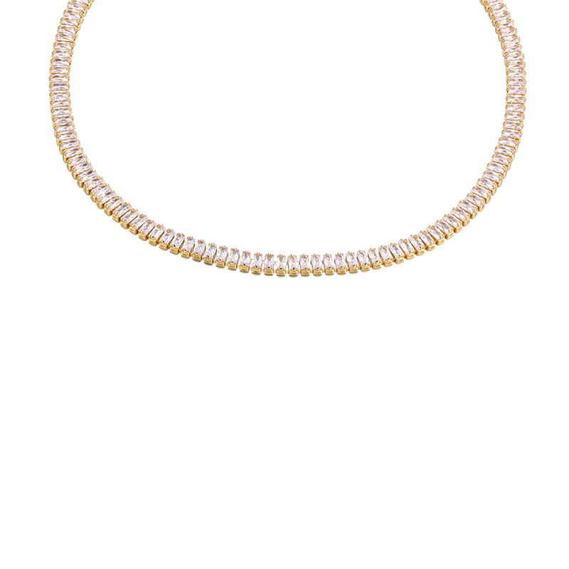 Crystal Necklace Dania, tennis necklace, tarnish free waterproof jewellery, gift