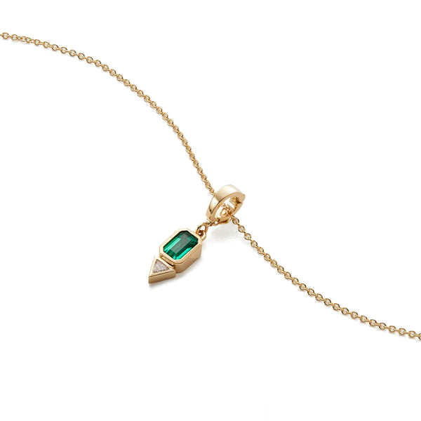 Green emerald Necklace, layering womens necklaces, stacking necklaces, dainty necklaces