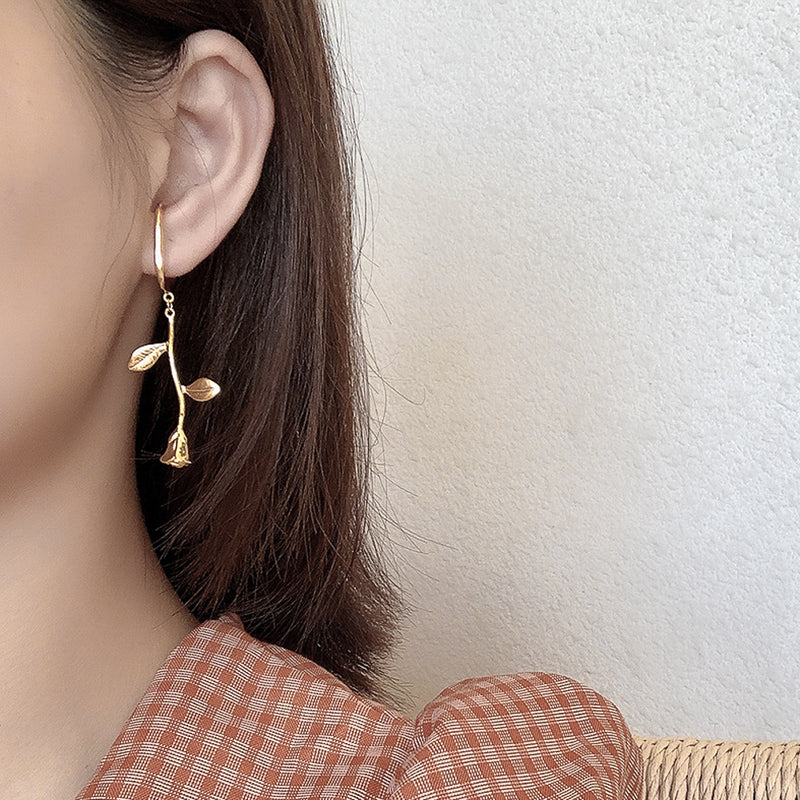 Rose Single Ear Cuff Earring