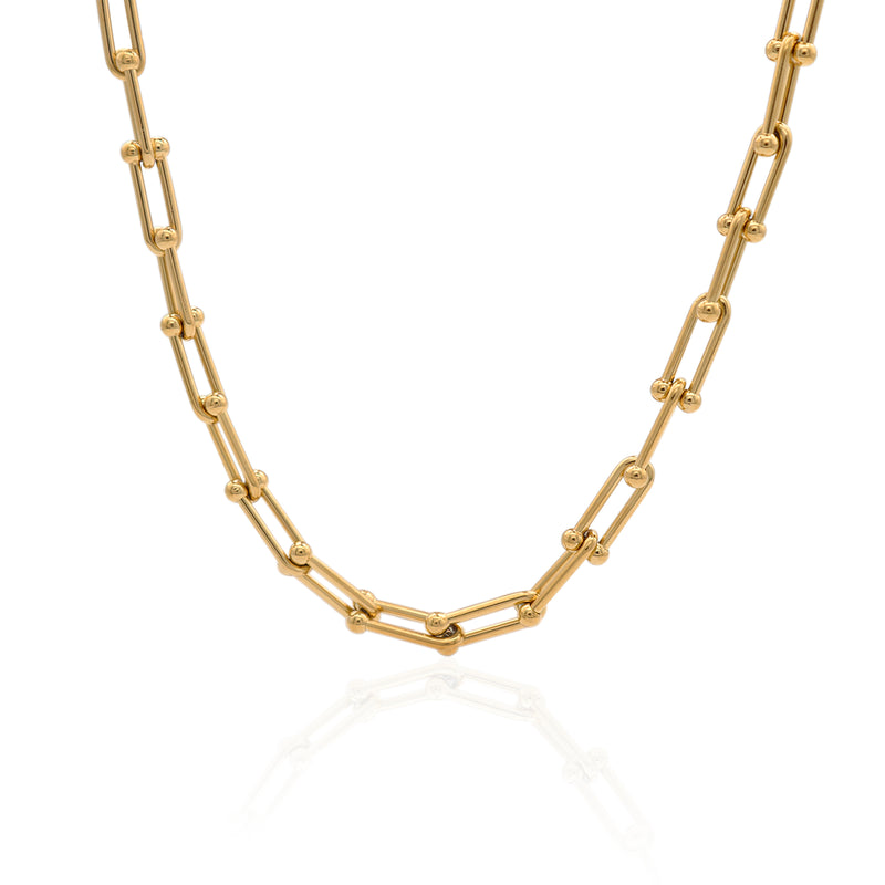 Gold link chain necklace lola, layering gold necklaces, chunky link chain, tarnish free waterproof jewellery