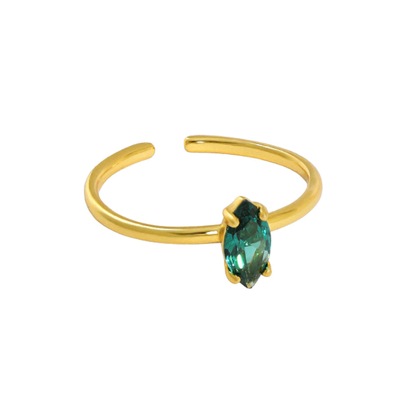 Green gemstone Ring, womens stacking rings, thin stacking ring