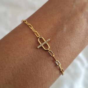 Paper Clip Bar Bracelet, minimalist bracelet, link chain bracelet, gifts for her