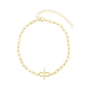 Paper Clip Bar Bracelet, minimalist bracelet, link chain bracelet, gifts for her
