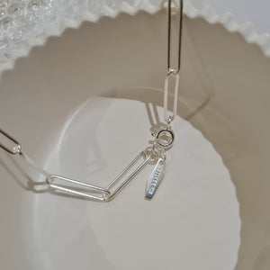 Rectangle Link Chain Silver, sterling silver chain